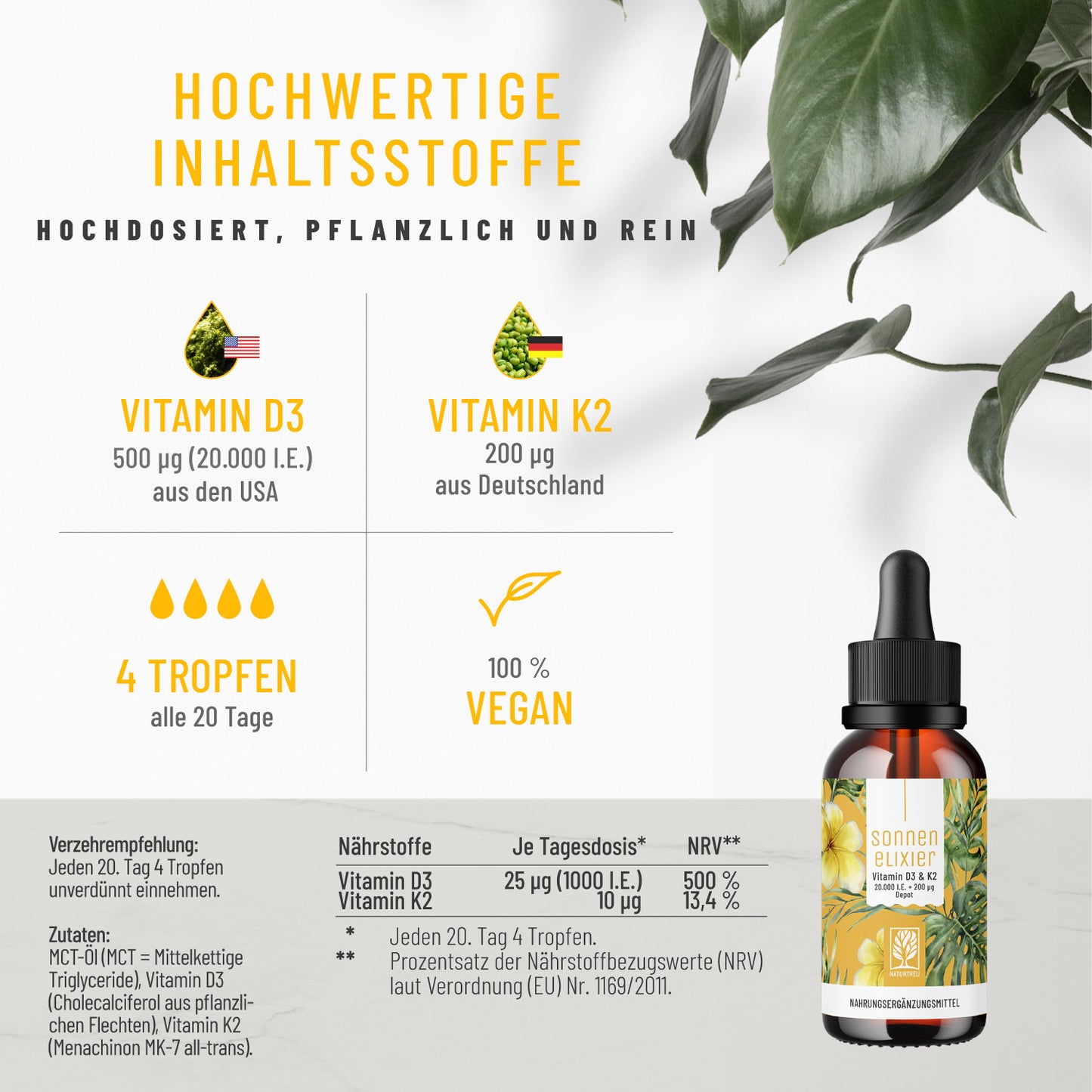 Sonnenelixier hochwertige Inhaltsstoffe