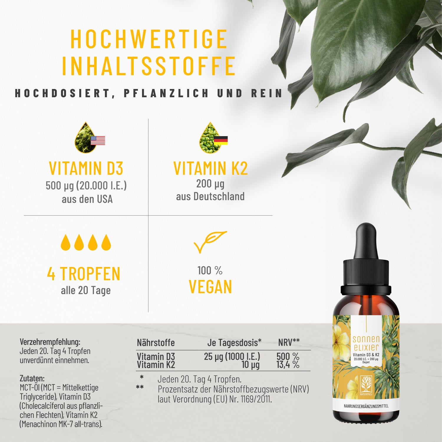 Sonnenelixier hochwertige Inhaltsstoffe