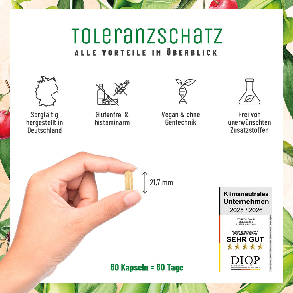 Toleranzschatz Diaminoxidase-Komplex AlleVorteile