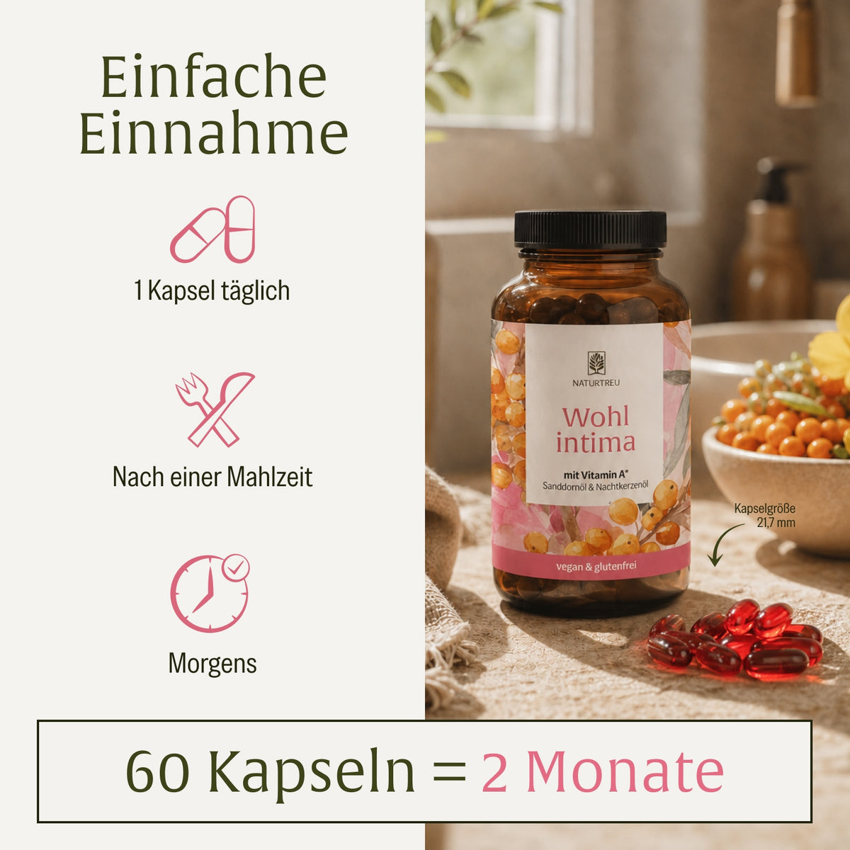 Wohlintima: Komplex mit Vitamin A, Sanddorn- und Nachtkerzenöl