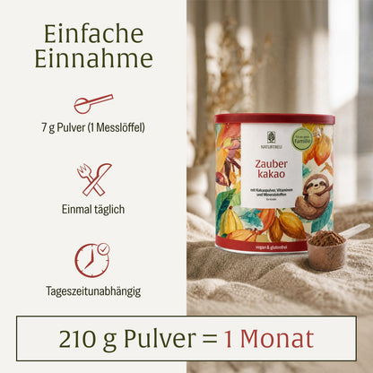 Zauberkakao: Kakaopulver für Kinder mit 20 Vitaminen & Mineralstoffen