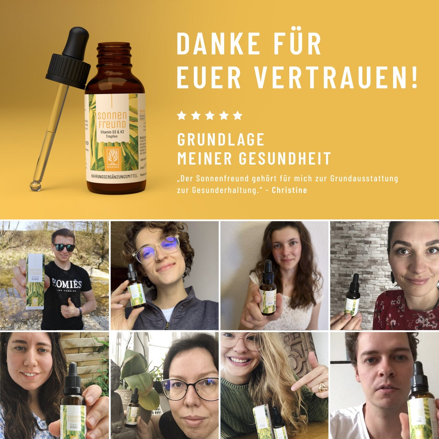 Sonnenfreund Small: Vitamin D3 & K2 Tropfen