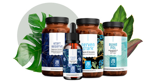 Unterstützung von NATURTREU für Psyche & Geist NATURTREU Produkte: KRAFTRESERVE, TRAUMHAFT, NERVENSTARK, RUHEPOL