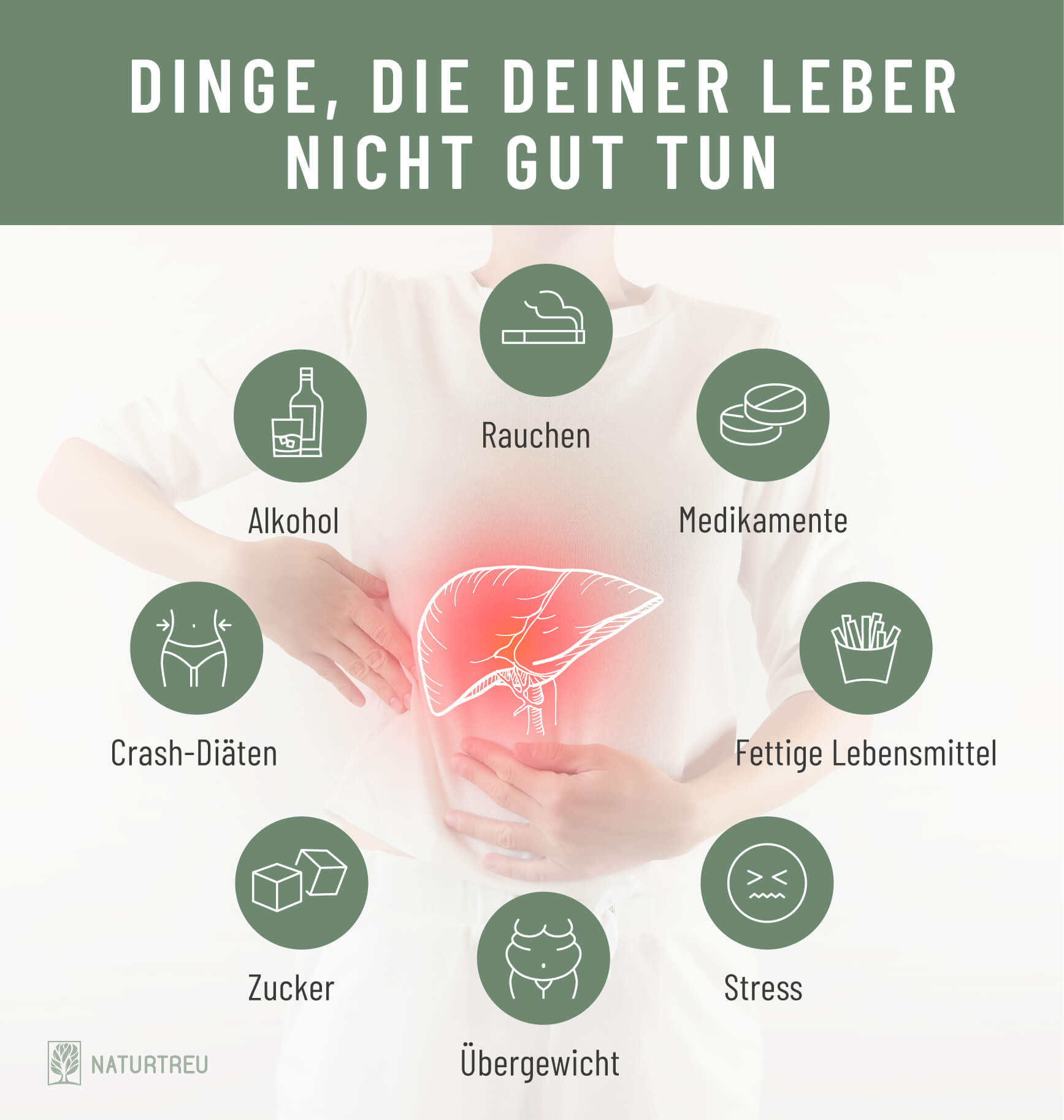 Mögliche Ursachen für Leberbeschwerden Ursachen für eine überlastete Leber