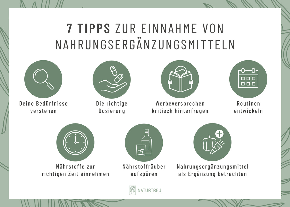 7 Tipps zur Einnahme von Nahrungsergänzungsmitteln 