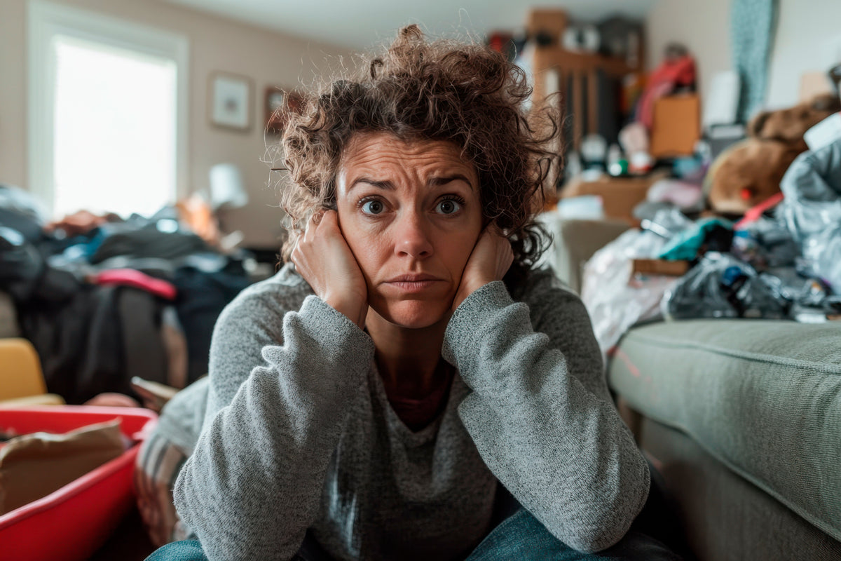 Unsichtbare Aufgaben im Alltag können zu Mental Overload führen Frau, die in ihrem Alltag unter Mental Overload leidet